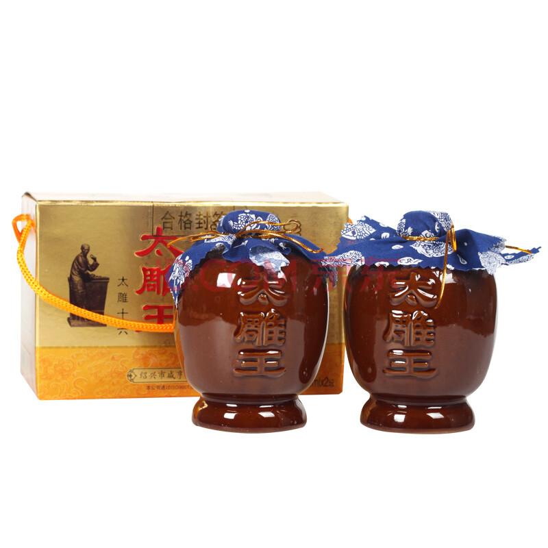 绍兴黄酒 咸亨酒店太雕王 太雕十六250ml*2坛装 甜型糯米黄酒