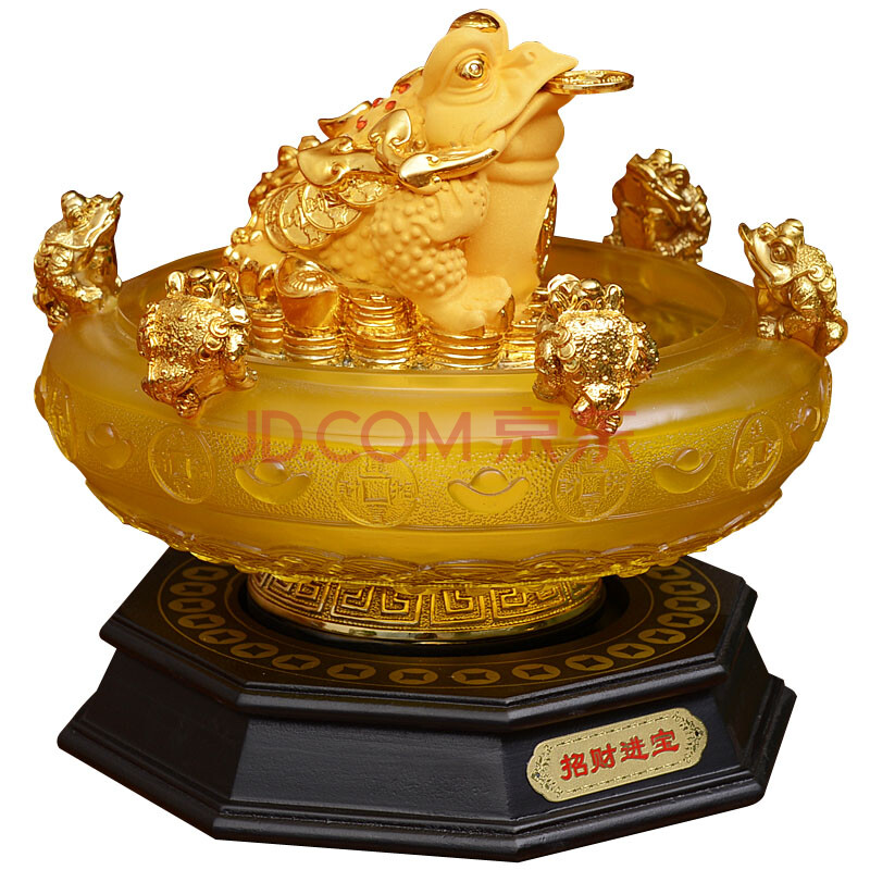 南国玺承 开业礼品 金蝉聚宝盆摆件招财 金蟾蜍摆设办公室摆件工艺品