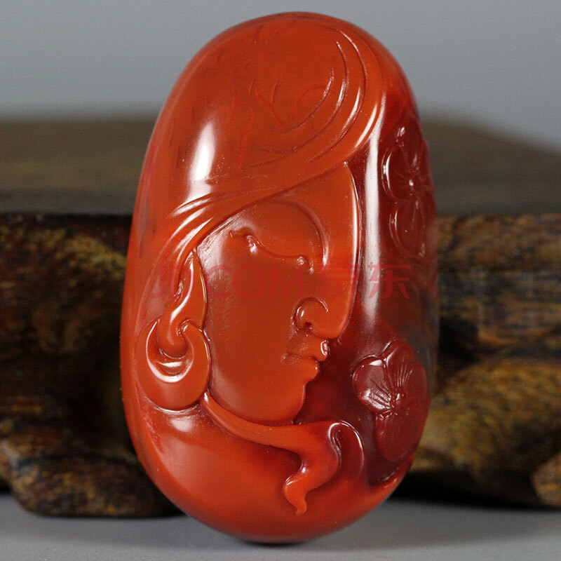 南红玛瑙女子挂件33.98克【玩石物语】