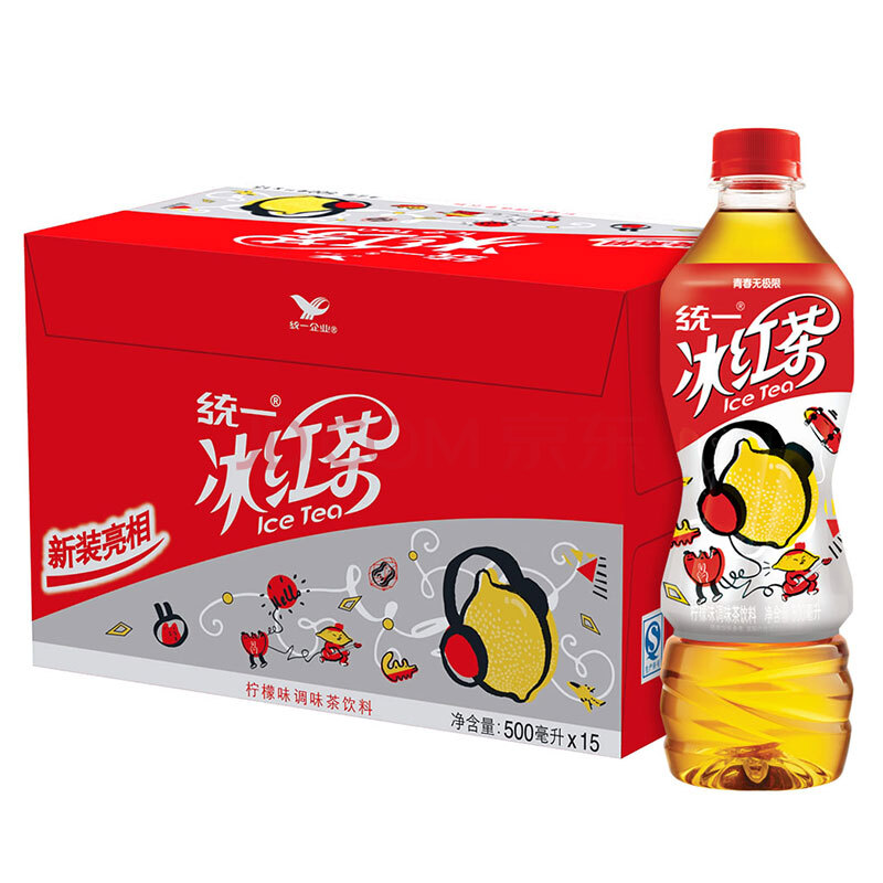 统一 冰红茶 500ml*15瓶/箱 整箱装