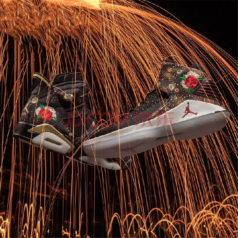 aj32乔32首发黑红高帮运动篮球鞋战靴 aj6333-042 中国年 烟花牡丹