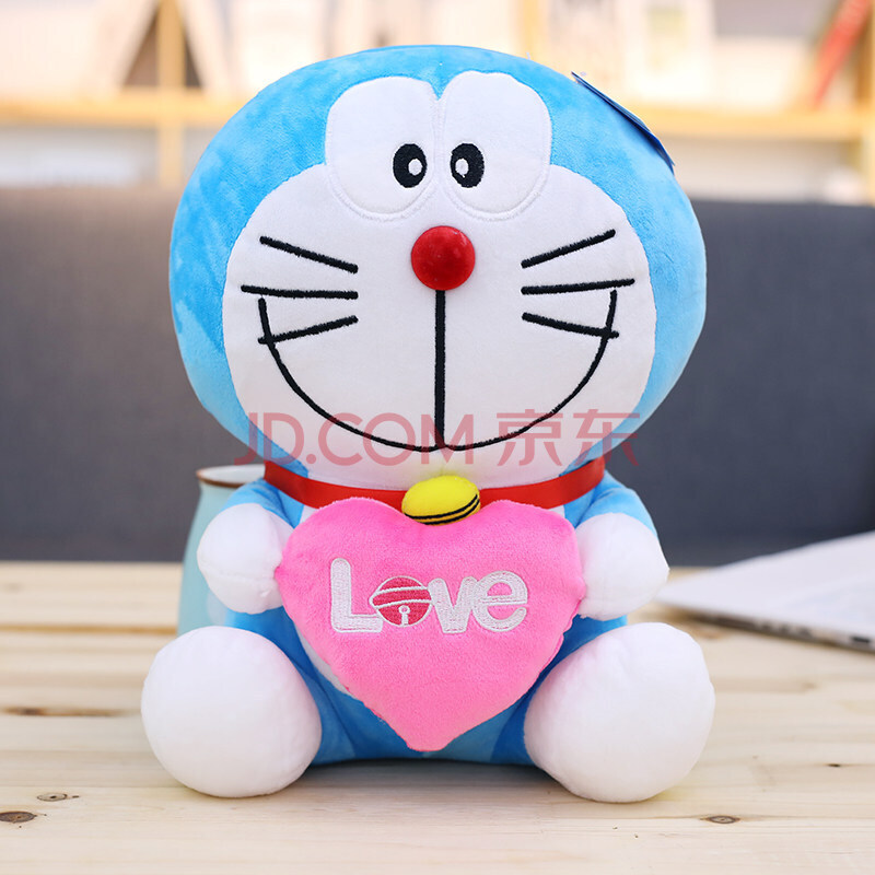 哆啦a梦玩偶公仔机器猫毛绒玩具叮当猫抱枕娃娃儿童生日礼物女生 爱心