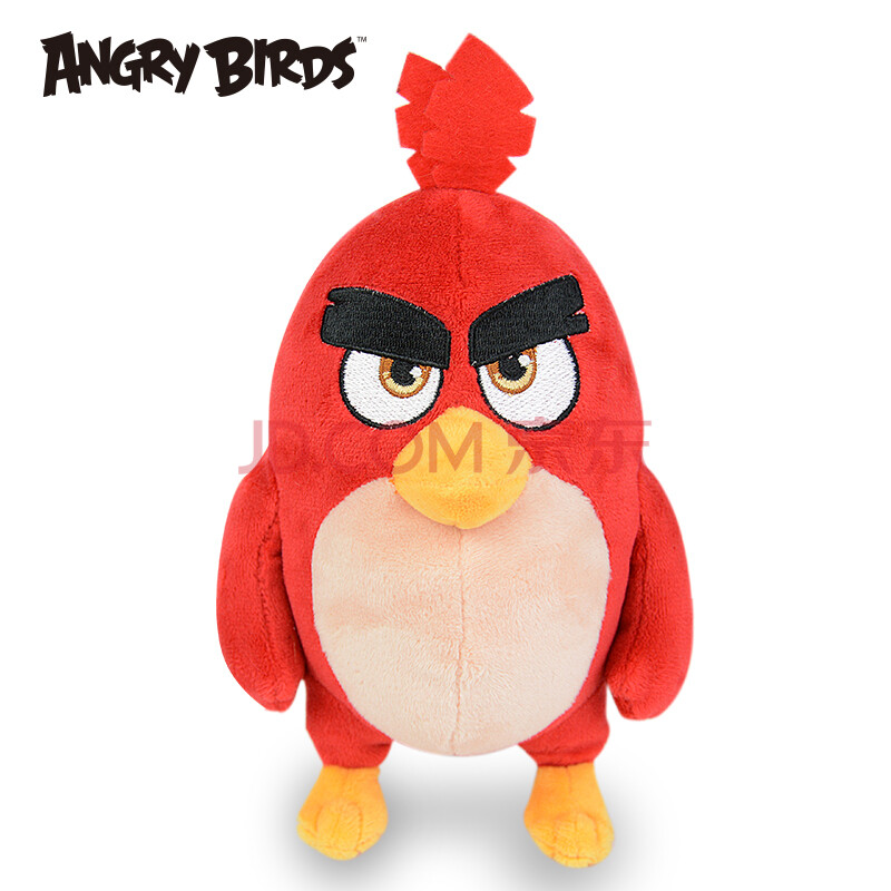 电影版angrybirds 愤怒的小鸟 挂钩毛绒公仔 怒鸟红