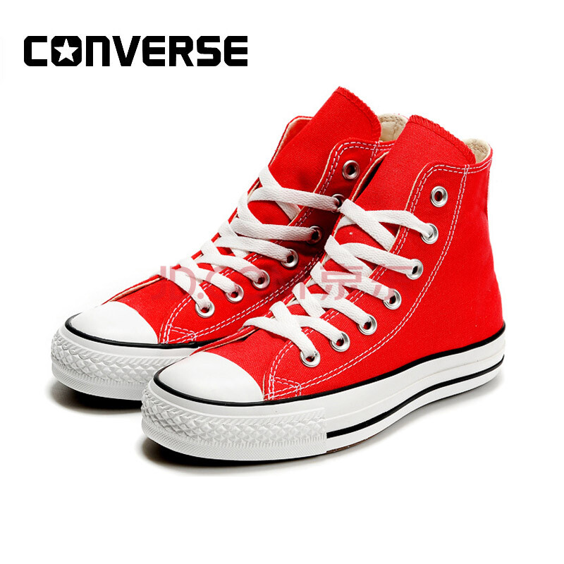 converse/匡威 新款情侣款高帮红色帆布鞋101013 红色 44