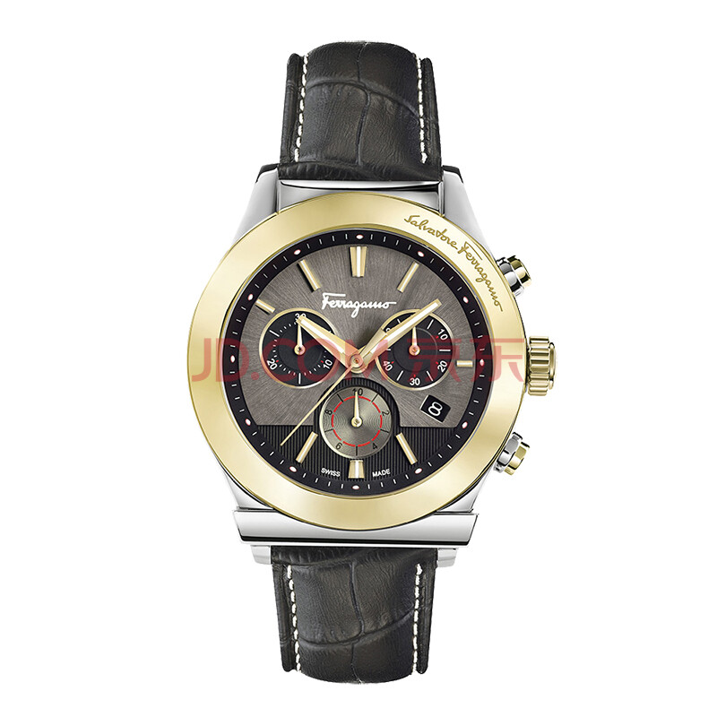 菲拉格慕(ferragamo)手表 黑色皮革石英时尚男表 ffm120016