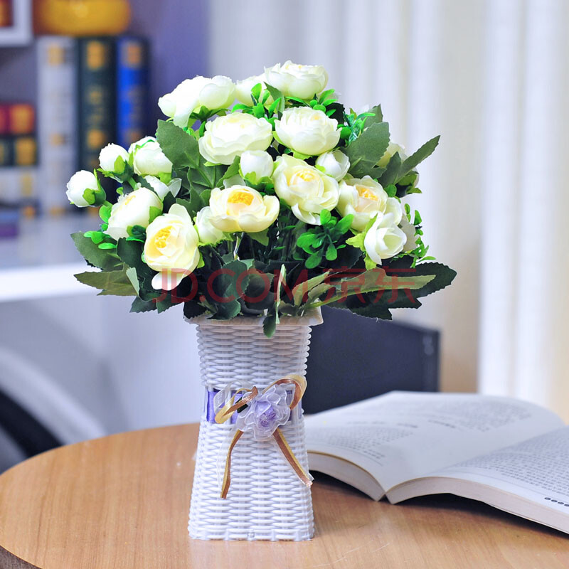 喜莱卡(xilaika) 花瓶仿真花套装装饰花客厅室内花卉桌面花艺客厅假花