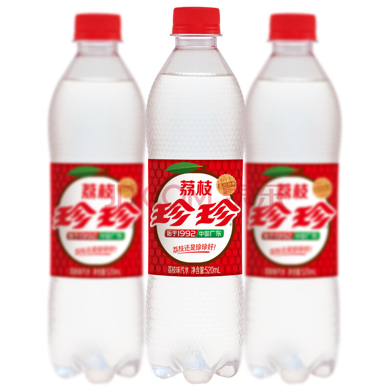 珍珍 碳酸飲料 荔枝味汽水 520ml*15瓶 整箱