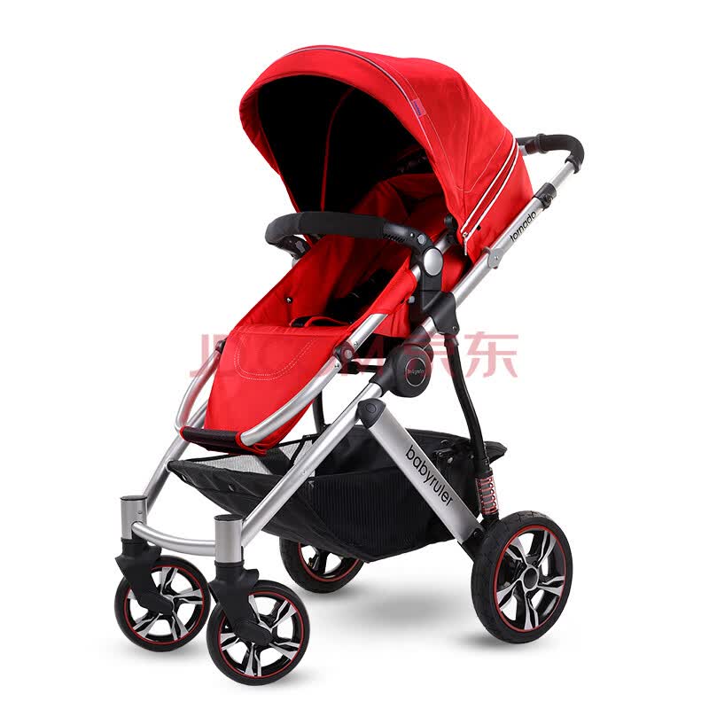 babyruler贝龙儿 四轮婴儿推车高景观婴儿车 儿童推车 童车宝宝推车