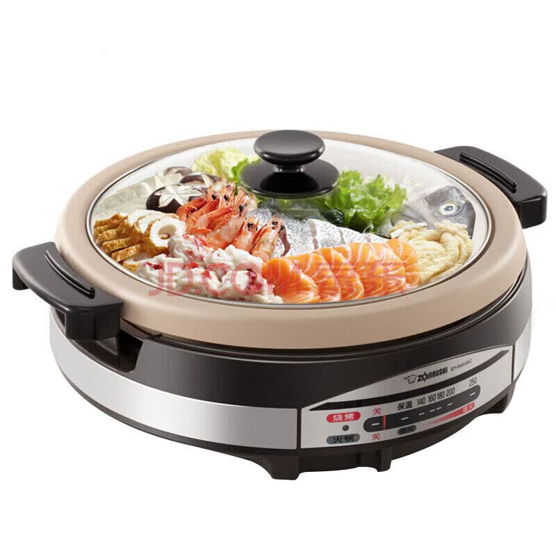 象印(zojirushi) 多功能电火锅烧烤火锅两用电热锅 ep-rah30c 5.