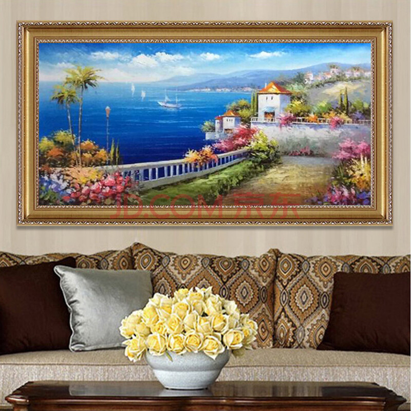 易美馨品牌手绘油画 风景画 客厅装饰画 卧室壁画 玄关挂画 地中海