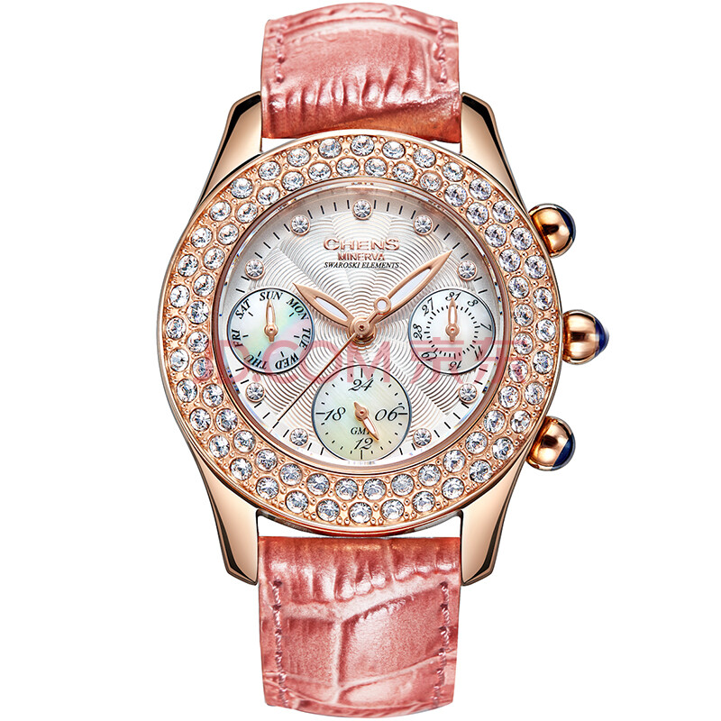 传世(chens)手表 瑞士手表女表真皮表带仲夏夜之梦系列石英女表 mnv