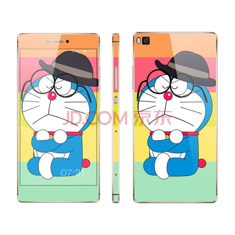 全身彩色贴膜皮肤贴膜/替手机套 适用于华为p8标准版 生气的蓝胖子