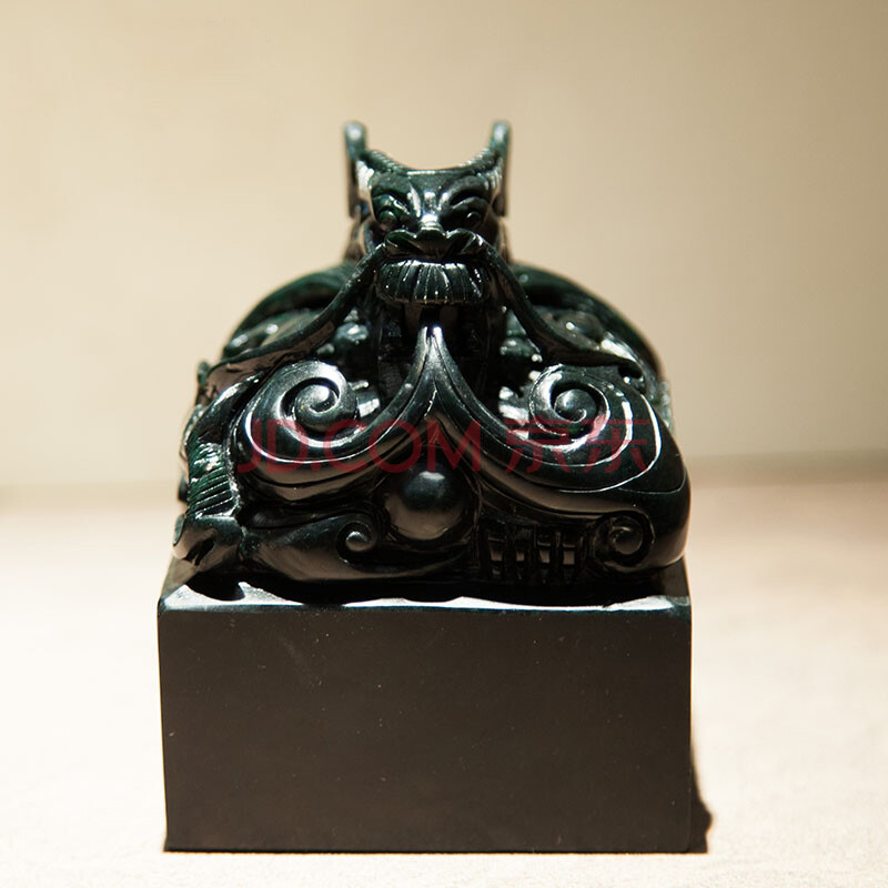 佳礼坊 石雕双龙玺印章刻字商务礼品工艺品办公桌摆件