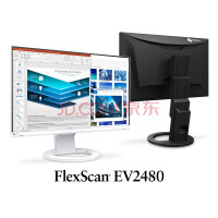 艺卓EIZO EV2480 Type-C端口 无闪烁低蓝光 低功耗 办公 工业监控显示屏显示器24英寸黑色