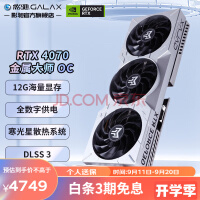 影驰 GeForce RTX4070 GDDR6X DLSS3 视频直播台式机电脑电竞游戏显卡 RTX4070 金属大师OC