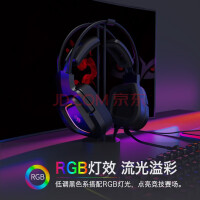 双飞燕（A4TECH） 血手幽灵G575游戏耳机头戴式耳麦电竞7.1 USB接口吃鸡耳机RGB大耳罩 G575(黑色)