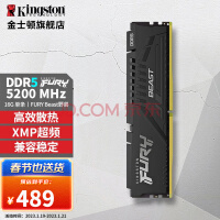 金士顿（Kingston） DDR5台式机内存条 5200 16G