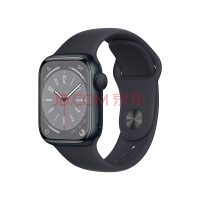 Apple Watch Series 8 智能手表GPS款41毫米午夜色铝金属表壳午夜色运动型表带 MNP53CH/A【Watch S8】