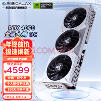 影驰 GeForce RTX4070 GDDR6X DLSS3 视频直播台式机电脑电竞游戏显卡 RTX4070 金属大师OC