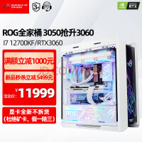 华硕（ASUS） 13900K RTX4090 3070 4080 ROG玩家国度全家桶组装电脑主机 套餐一ROG翻毛皮 3060