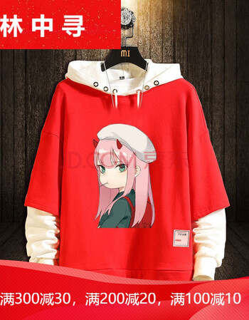 亲爱的弗兰克斯darlinginthefranxx国家队02带帽卫衣男女长袖 红色1 m