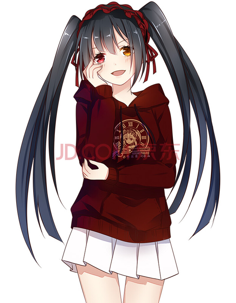 萌羽 约会大作战动漫周边时崎狂三男女服装梦魇狂三连帽卫衣二次元