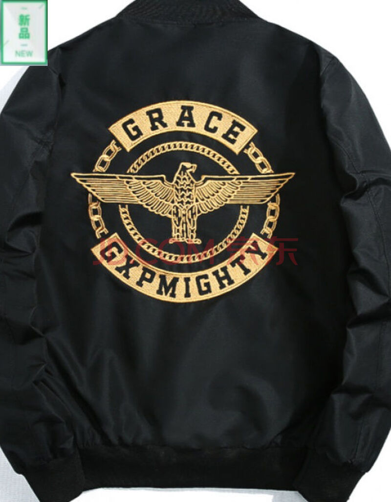 century boy卫衣季加厚老鹰潮牌刺绣外套男夹棉棒球服男女宽松加大码