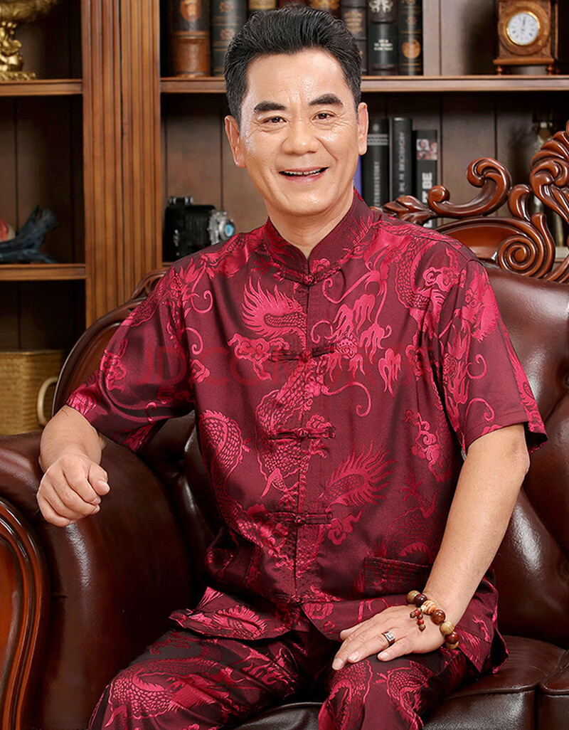 唐装男 套装父亲装 男装 春秋冬长袖长裤中式两件套中国风爷爷装衣服