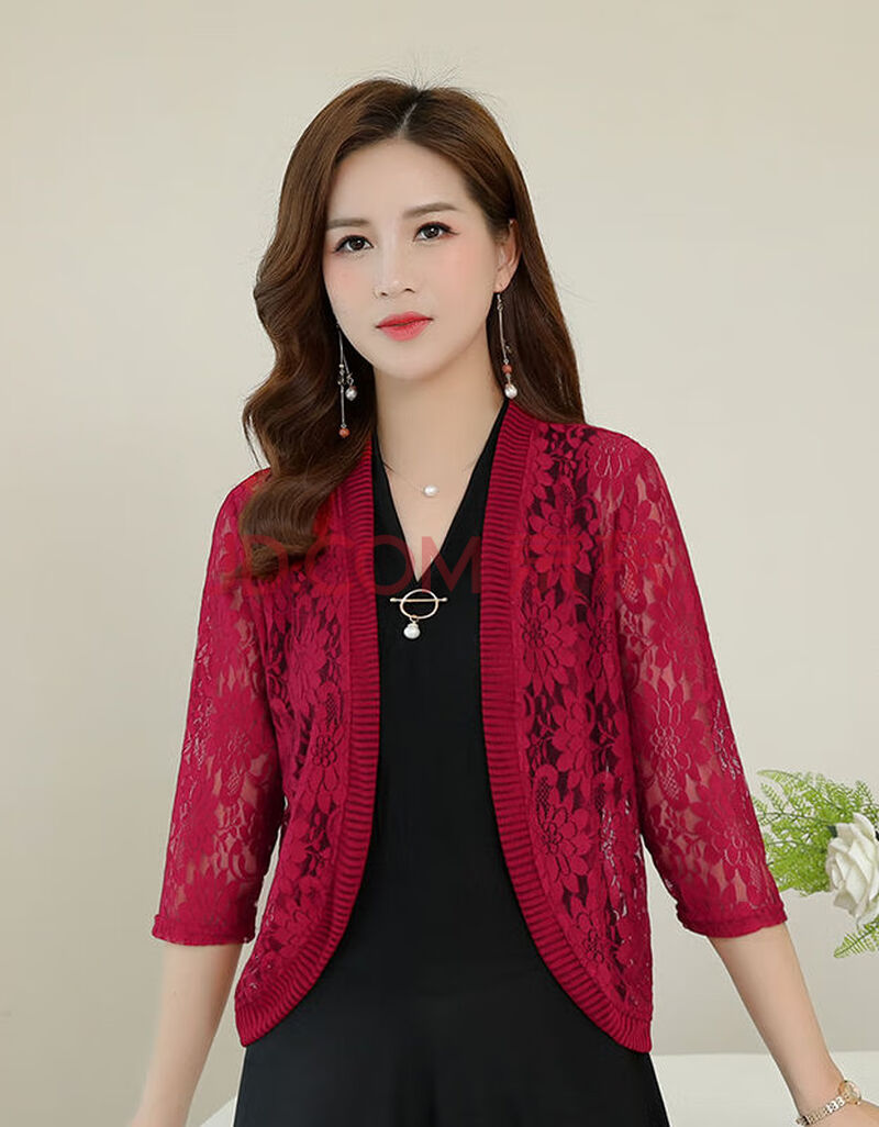 蕾丝小披肩 衣女夏季上衣大码开衫外搭薄外套韩版新款百搭披肩蕾丝