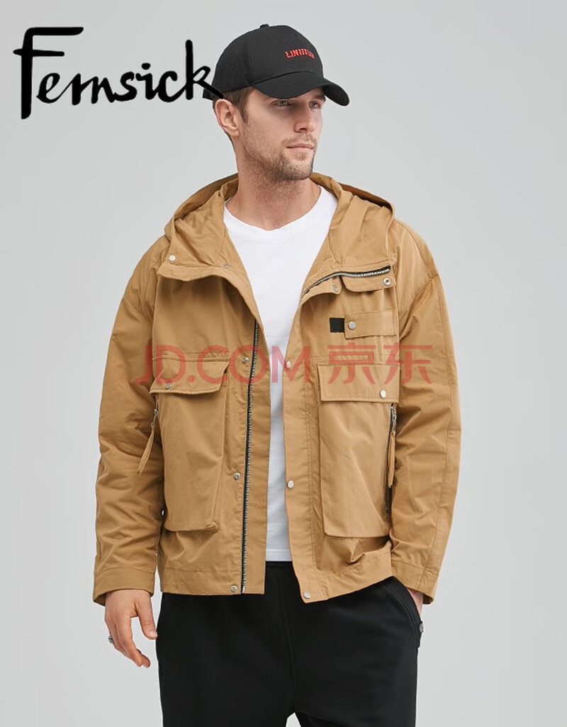 费里克(fernsick)轻奢品牌男士外套连帽2021秋季新款