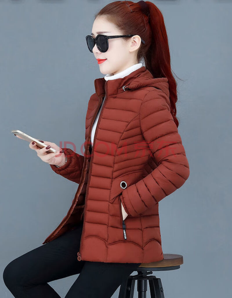 棉衣女短款轻薄小棉袄修身棉服外套中年妈妈上衣小个子棉服sn6524