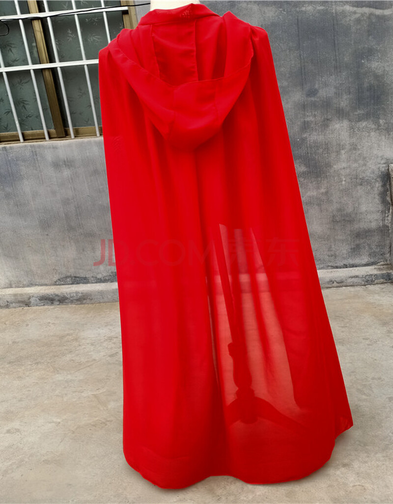 披风斗篷春秋夏古代衣服女学生古装披肩外套拍照摄影服装汉服 红色有