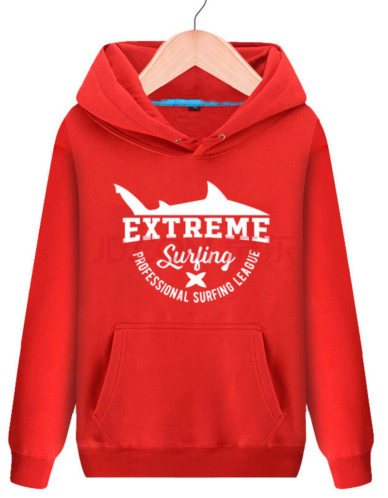 宝凡柏 西海岸复古美式加利福尼亚加州洛杉矶海滩沙滩鲨鱼卫衣男连帽