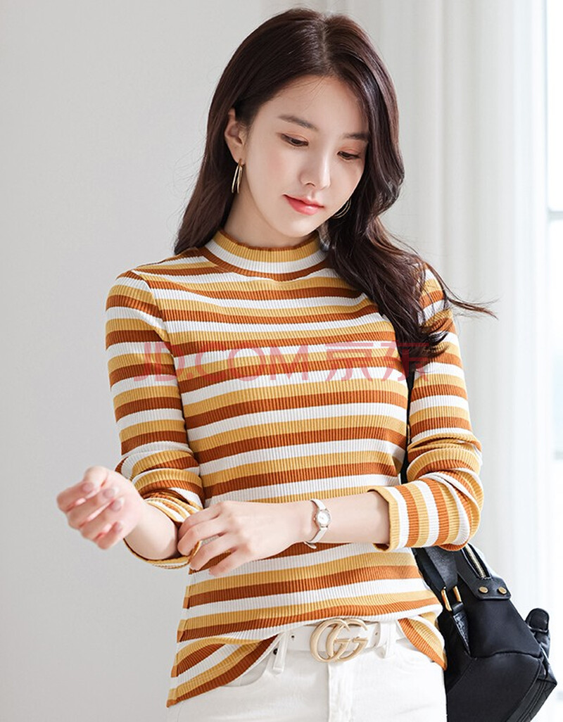 丅恤女韩版显瘦身修身女生好看外穿秋衣体恤衫百搭紧身t恤打底衫女