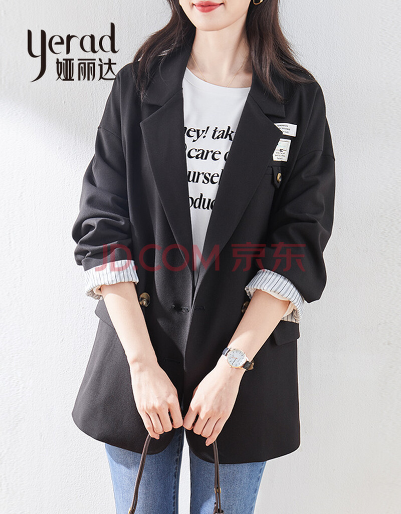 娅丽达女装青春减龄西装外套女2021年秋季新款设计感小众休闲西服