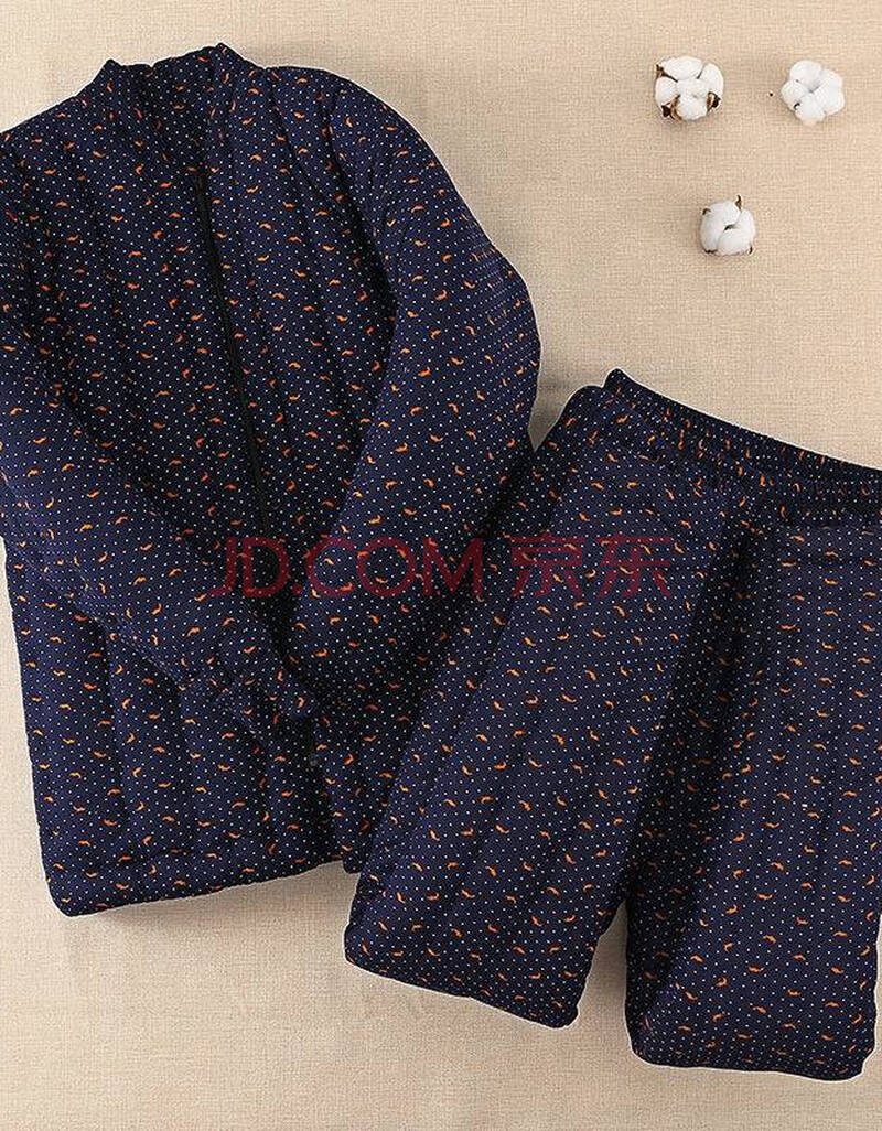 恒源祥棉服男反季节花手工棉衣棉裤套装冬季加厚棉袄中老年人男士简约