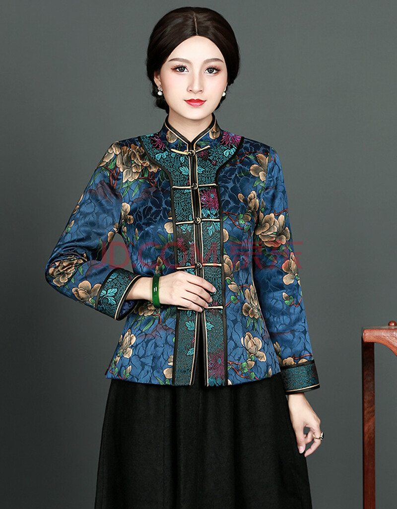华族经典秋冬改良对襟旗袍上衣加厚夹棉中式复古显瘦女士唐装上衣