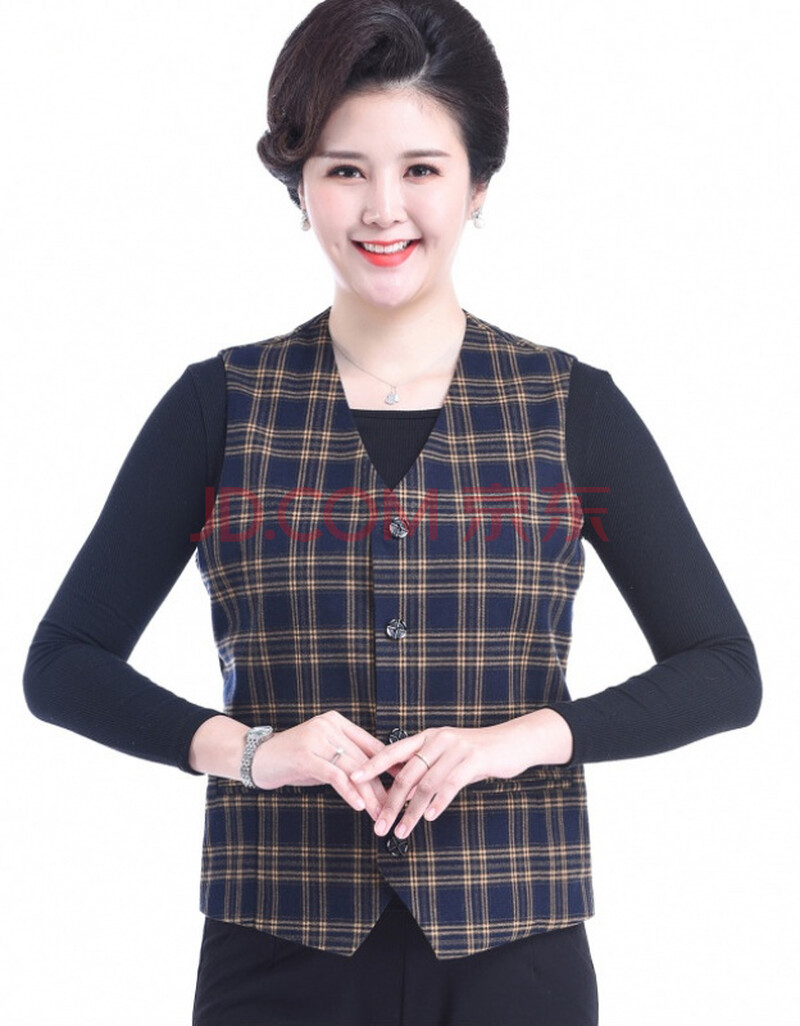 浪莎新款中老年马甲薄款百搭洋气马夹短款中年妈妈背心外套女女士春秋