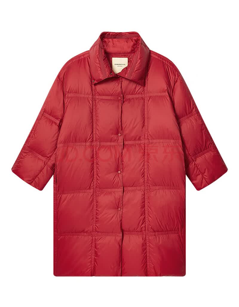 donoratico达衣岩2019冬季新款复古大廓型滑雪羽绒服女 卡门红c34 s