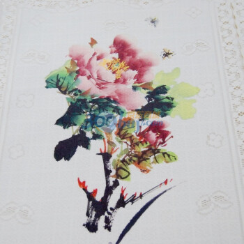 帘帘好运兰亭序针织单面印花门帘85X150CM配门帘杆