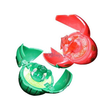 蛋神奇踪 岩豹烈迦加赤蛇蒙洛 两只卡套装陀螺蛋 包含两个发光终极