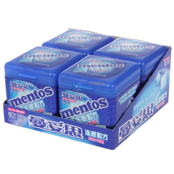 mentos 曼妥思 冻感粒方 薄荷味口香糖46g*4盒