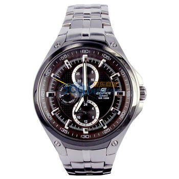 > casio 卡西欧 edifice系列三眼运动指针钢带男表 ef-326d-5a