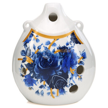 新立陶笛 6孔宝笛g调玫瑰蓝