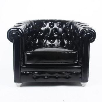 麦克维德 mkvd出口品质欧式潮流时尚单人pu亮漆皮拉扣沙发[s090006]