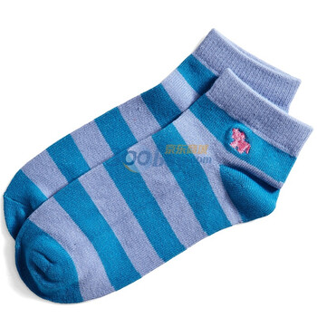 佐丹奴男童缤纷横间刺绣弹力短袜03150006(共5个颜色) 天蓝色 m