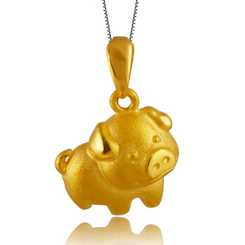 金之钻 999千足金黄金生肖吊坠-猪 201222