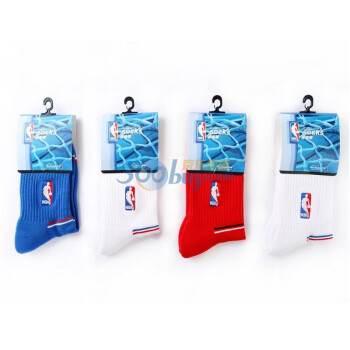 NBA 男士 半毛巾运动袜 A017 混色4双装