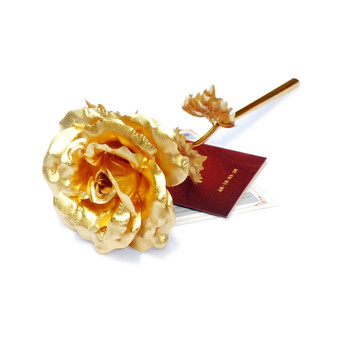 【易金行】千足金箔玫瑰爱你一万年 永不凋谢玫瑰 黄金玫瑰 千足金