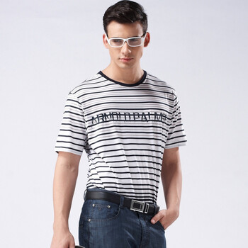 美国花雨伞 t恤宝蓝色丝光棉短袖t恤 柔软顺滑ap111ba07-66 xxl